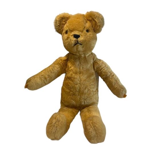 Alresford Crafts LTD Honey bear soft plush stuffed toy 19” red shirt overalls - Picture 5 of 13